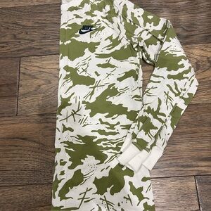 Nike Kids Long Sleeve  - Olive Green and Cream